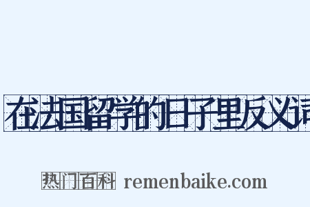 在法国留学的日子里反义词是什么意思的图片